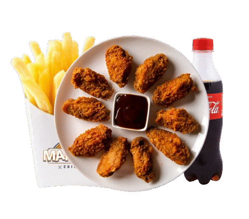 Crispy Chicken Wings Combo (12Pcs