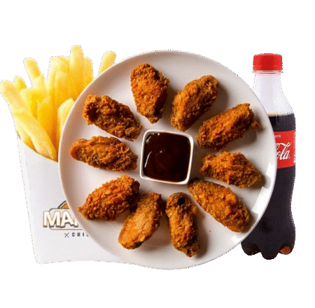Crispy Chicken Wings Combo (12Pcs)