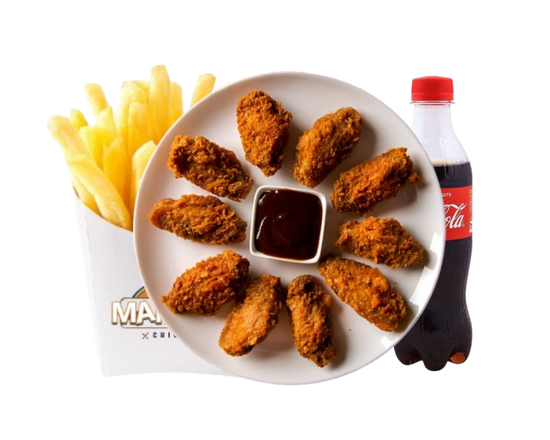 Crispy Chicken Wings Combo (6pc)